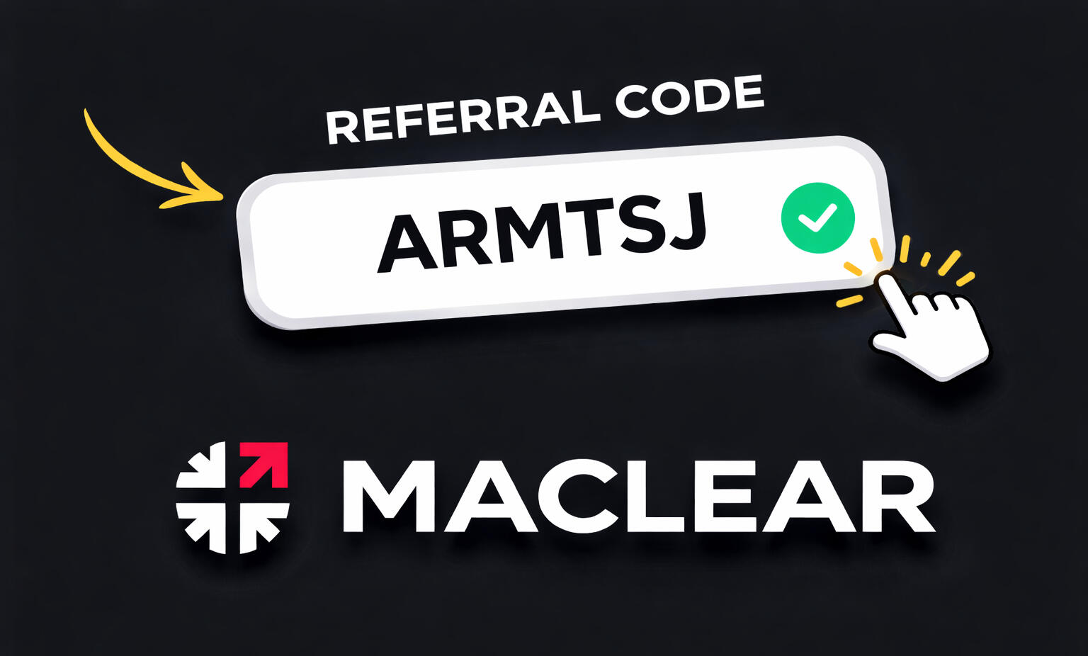 Referral code Maclear ARMTSJ : 3% cashback Maclear referral code ARMTSJ to get 3% cashback on all investments for 90 days on the Maclear P2P lending crowdfunding platform